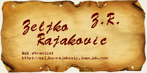 Željko Rajaković vizit kartica